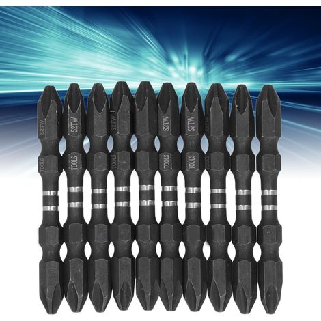 Tournevis magnétique double Phillips PH2 à tige hexagonale de 1/4 pouce (1/5)