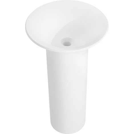 Mexen Leta freistehendes Waschbecken aus Konglomerat 45 x 45 cm, weiß matt - 26574500 (1/5)