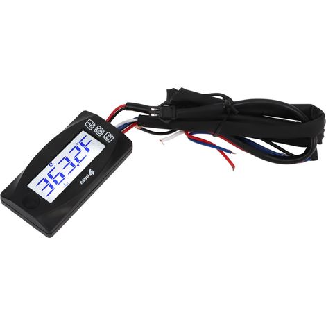 Thermomètre numérique pour moto, mesure de la température de la culasse, de la tension, du temps et du régime moteur (4 en 1), 12 V CC, avec bougie d'allumage 14 mm. (1/5)