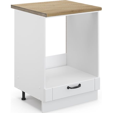Mobile per forno da incasso Fame-Line, Bianco casa di campagna, 60 cm , PL Rovere, Vicco