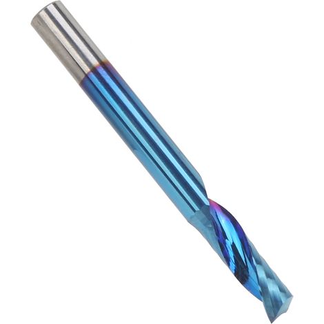 Fraise de défonceuse CNC 1 dent spirale revêtement nano bleu pour coupe précise 4x12x40 (1/5)