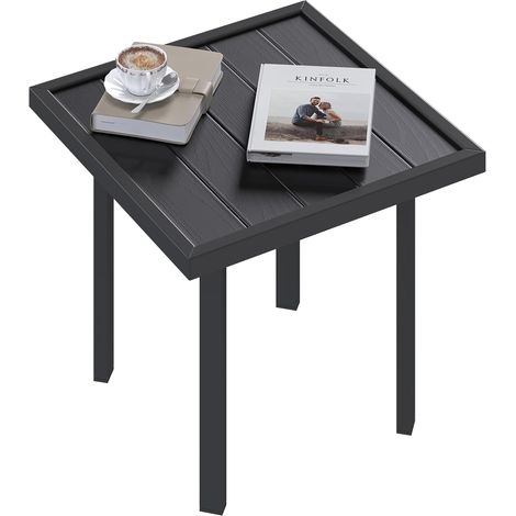 YODOLLA Beistelltisch Outdoor Wetterfest, Metall Balkontisch Gartentisch Loungetisch Couchtisch