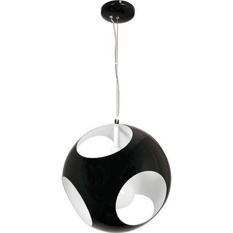 pendente erina 1xe27 h.reg.xd.38cm nero/bianco