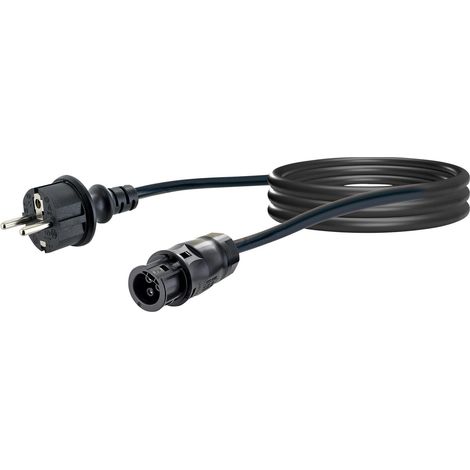 Schwaiger Cable de conexión negro 5 metros fotovoltaico
