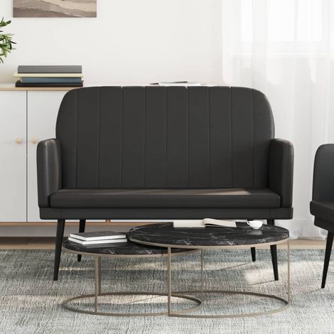 Sitzbank Schwarz 107x80x81 cm Kunstleder