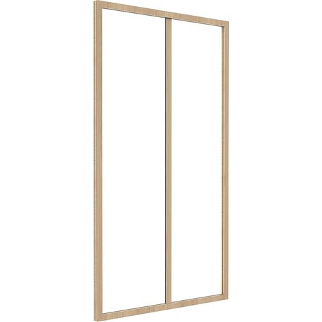Vente-Unique – Cloison verrière en aluminium thermolaqué 60x105 cm – Verre trempé 4 mm – Naturel clair – Installation en tunnel – Pour intérieur lumineux