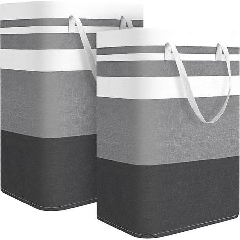 Set mit 2 großen, wasserdichten, freistehenden Wäschekörben, 75 l (1/5)