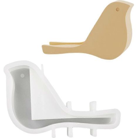Moules en silicone en forme d'oiseau, moules en silicone pour ciment, moules en résine époxy (1/5)