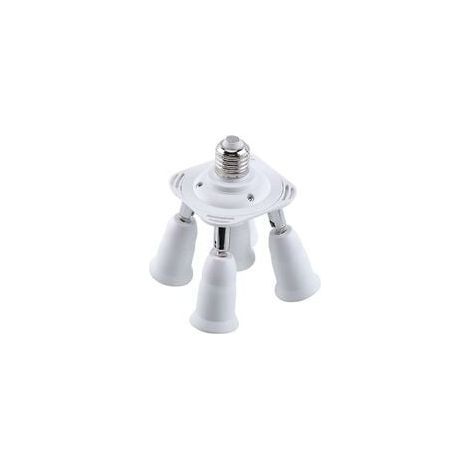 Adattatore 5 in 1 E27 per divisore di prese, adattatore sdoppiatore per presa, adattatore per portalampada, supporto convertitore per lampadine LED E27 (1/2)