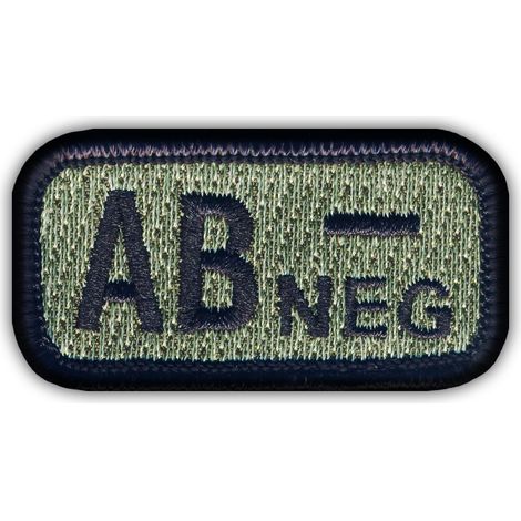 Écusson brodé « Groupe sanguin AB négatif » - Dos magnétique - Écusson/Insigne/Emblème