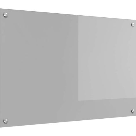 Kitchen Backsplash Light grey 90 x 60 x 0.6 cm Tempered Glass vidaXL