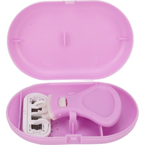 Rasoir pour femme lame 6 couches manuelle épilation corps aisselles jambes barbe violet (1/5)