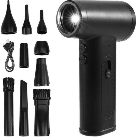 Souffleur d'air électrique mini turbo 80 W, 110 000 tr/min, rechargeable, ultra puissant, outil de nettoyage de clavier à séchage rapide (1/5)