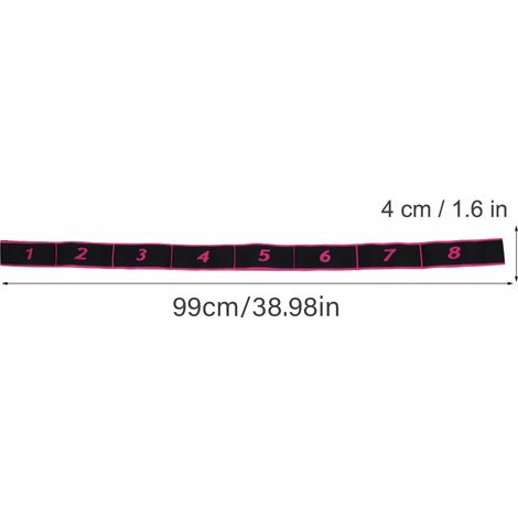 Élastique Fitness Rose Rouge - Bande de Résistance pour Yoga et Entraînement (1/5)