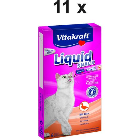 Vitakraft Katzensnack Cat Liquid Snack Ente - 11 x 90g