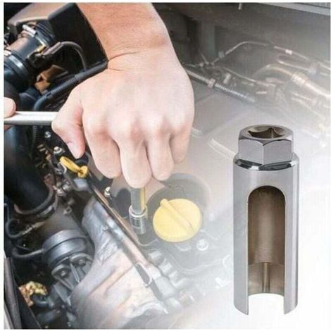 22mm Douille pour Sonde Lambda. Universel Douilles Sondes Lambda Clé à Douille de Retrait de Capteur de Voiture Outil de Douilles Sondes Lambda Outil d'Installation Spécial pour la Réparation (1/3)