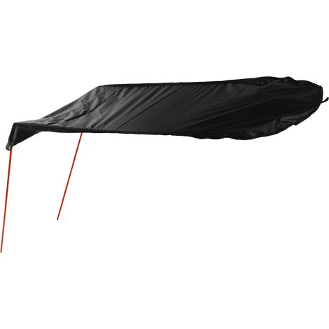 Auvent pare-soleil imperméable en tissu Oxford, pliable, facile à installer et portable pour kayak, bateau ou canoë, noir (1/5)