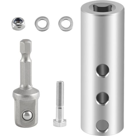 Adaptateur de perceuse à langue en acier inoxydable pour remorque avec prise 1/2" pour langue électrique installation facile (1/4)