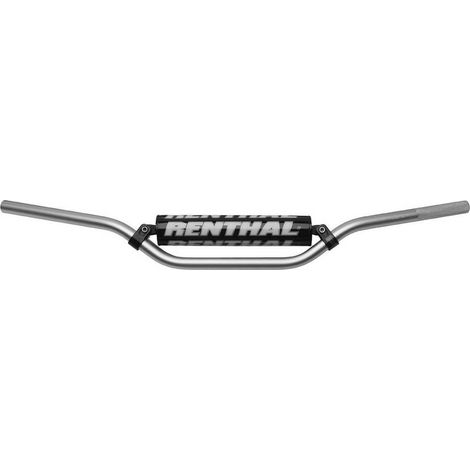 Manillar Renthal de 7/8 pulgadas (22 mm) MX plateado RC acolchado color plata Con esponja
