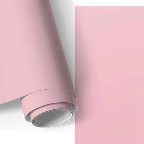 Möbelfolie - Selbstklebend - Klebefolie - Wasserfest - für Arbeitsplatte - Küchenschränke - Helles Rosa 50x100 cm