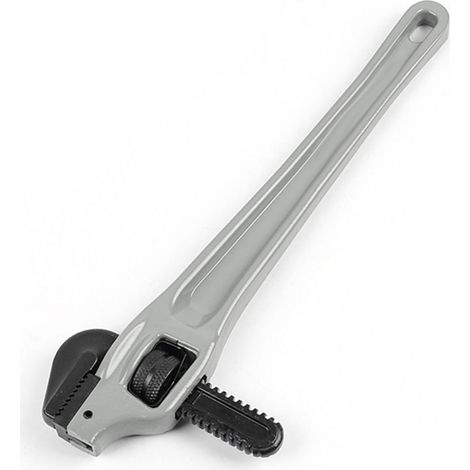 Chiave per tubi in alluminio Topiky Heavy Duty Offset, chiave per tubi in alluminio regolabile Offset, chiave per idraulica con ganascia a gancio flottante in Cr Mo e impugnatura a trave a I, (35,5 cm