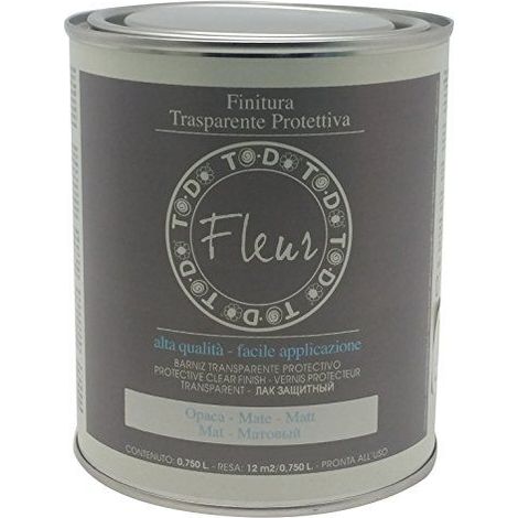 Fleur Paint 13006 - Lasure opaque (pour interieur et exterieur, 750 ml) couleur transparent
