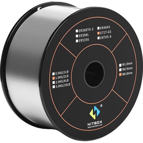 Alambre para soldar, 0,8 mm de diámetro, rollo de 1 kg, 1 kg, 0,8 mm (1/5)