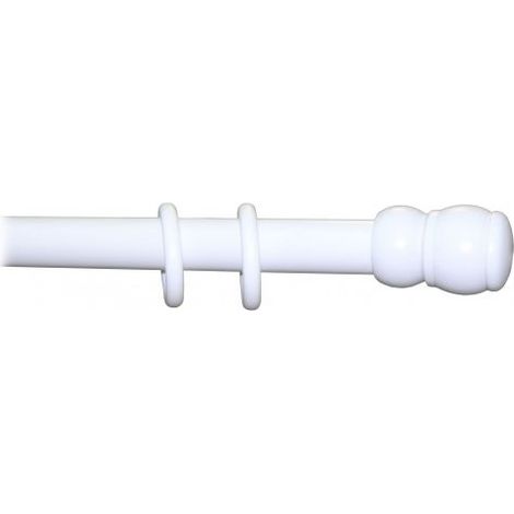 Bastone tenda a tiro legno bianco   35 mm lunghezza 180 cm senza supporti (1/5)