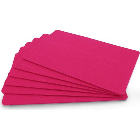 Lot de 6 sets de table en feutre pour assiettes, couverts, verres - Lavables (rouge à lèvres) (1/5)