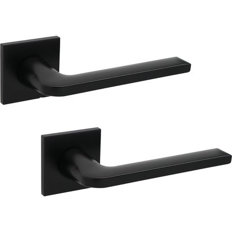 Maniglia per porta rotonda nera sottile moderna minimalista SAO (1/3)