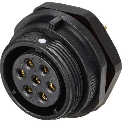 Connecteur pour montage en facade embase femelle 7 pôles 15 A 500 V/AC IP68 Weipu SP2112 / S 7 (1/4)