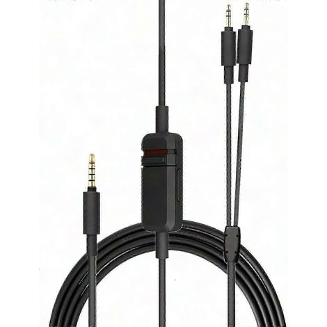 Câble de remplacement avec prise jack stéréo pour casque Beyerdynamic MMX300, cordon audio de rechange compatible, fil de connexion 3,5 mm, accessoire haut-parleur, solution de dépannage (1/5)
