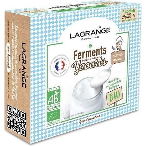 Lagrange Ferments Bio pour Yaourts Maison Sachets Pratiques