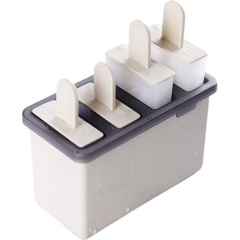 Moule à glace réutilisable avec 4 compartiments et couvercle intégré  Sans BPA et facile à libérer