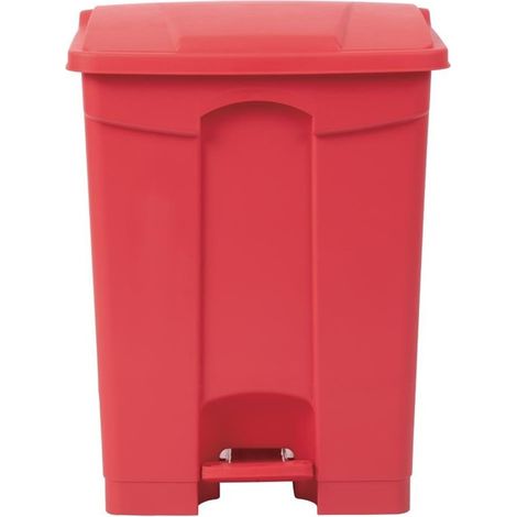 Poubelle de Cuisine à Pédale 65L Rouge - Jantex (1/5)