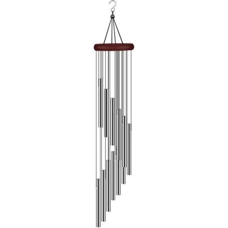 Carillon à vent en métal 12 tubes en alliage d'aluminium - Blanc (1/4)
