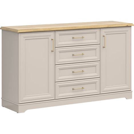 Sideboard 2 Türen 4 Schubladen Perle Kaschmir (1/4)