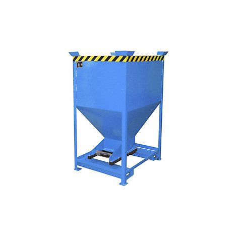 Silo  forma de embudo  fijo con engarces para horquillas 
