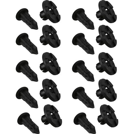 10 clips de fixation en plastique de 8 mm pour Nissan, noirs (1/5)