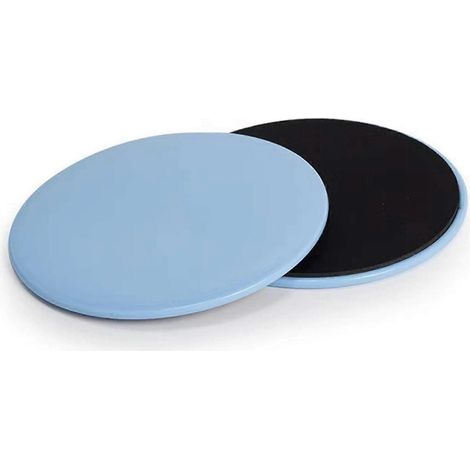 Plaques de glisse double face Core Sliders Ultimate Core Trainer pour salle de sport, moquette et sols durs. Compatibles avec la maison et les sols durs. Bleues. (1/5)