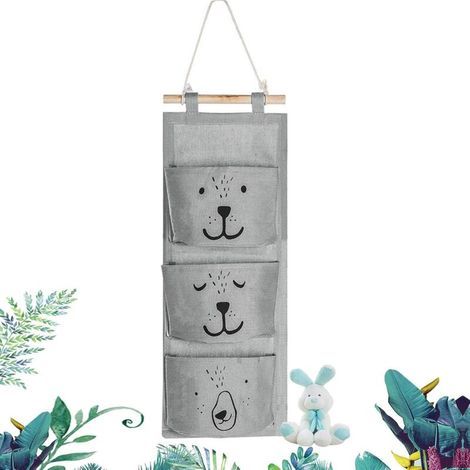 Faltbarer Wandorganizer mit 3 Fächern fürs Babybad, strapazierfähiges PVC, einfache Montage, platzsparend (1/4)