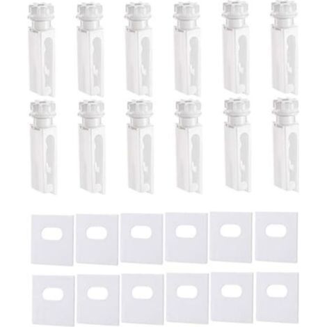 (12pcs )Tabs de Stores verticaux Clips de Remplacement de la Tige Brodés Blinds de réparation Vertical Kit Curtain Crochet (1/5)