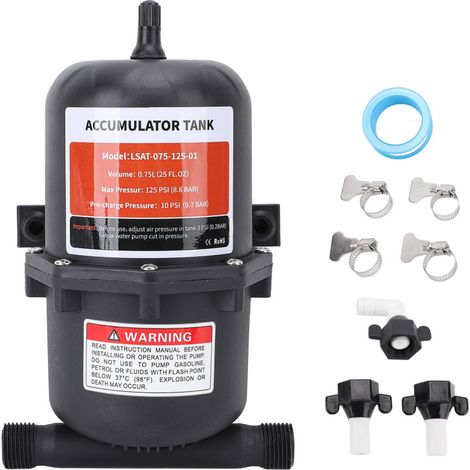 Beyamis Réservoir pression 075L - 1/2 MNPT 125PSI pour camping-car bateau (1/5)