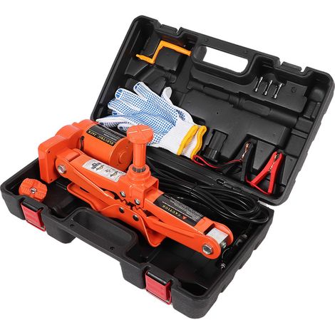 Cric électrique 12V 3T 42cm avec Pompe Gonflage et Clé à Choc pour Véhicule (1/3)