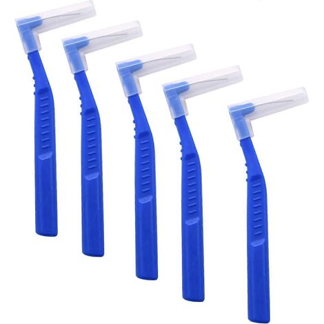 Lot de 20 brossettes interdentaires pour l'hygiène bucco-dentaire, avec tête de nettoyage interdentaire et accessoires pour appareils orthodontiques. (1/5)