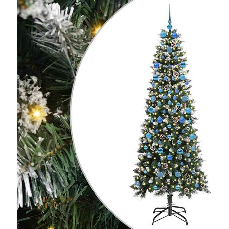 Sapin de Noël Arbre de Noël artificiel Vert 210 cm PVC, plastique et acier (1/5)