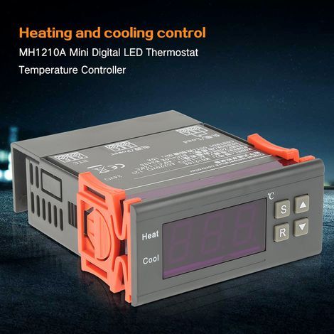 MH1210A Mini-LED-Digitalthermostat-Temperaturregler mit Sensorsonde (DC12V) (1/5)