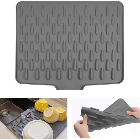 Silicone Drying Mat and Drying Mat for Kitchen Sink Worktop Table Mat Pot Holder (4032cm) (1/5)