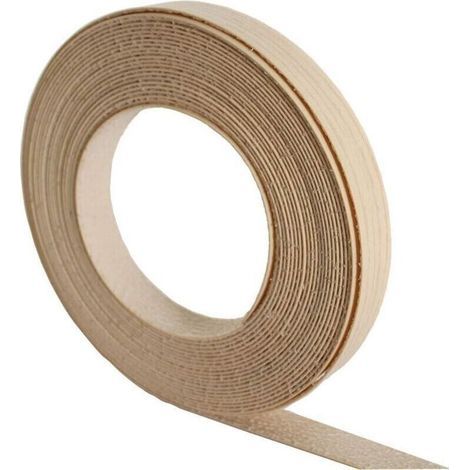 Bande PVC pré-encollée pour chants de porte 22 mm x 10 m, rouleau de placage mélaminé thermocollant, bande de chant PVC autocollante pour la restauration de meubles (1/5)