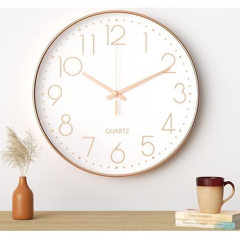 Wanduhr, 30 cm (12 Zoll), moderne geräuschlose Wanduhr, geräuschloses Quarzwerk (1/5)